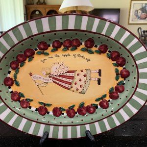 Dicksons Serving Platter Angel Apples Wall Hanging